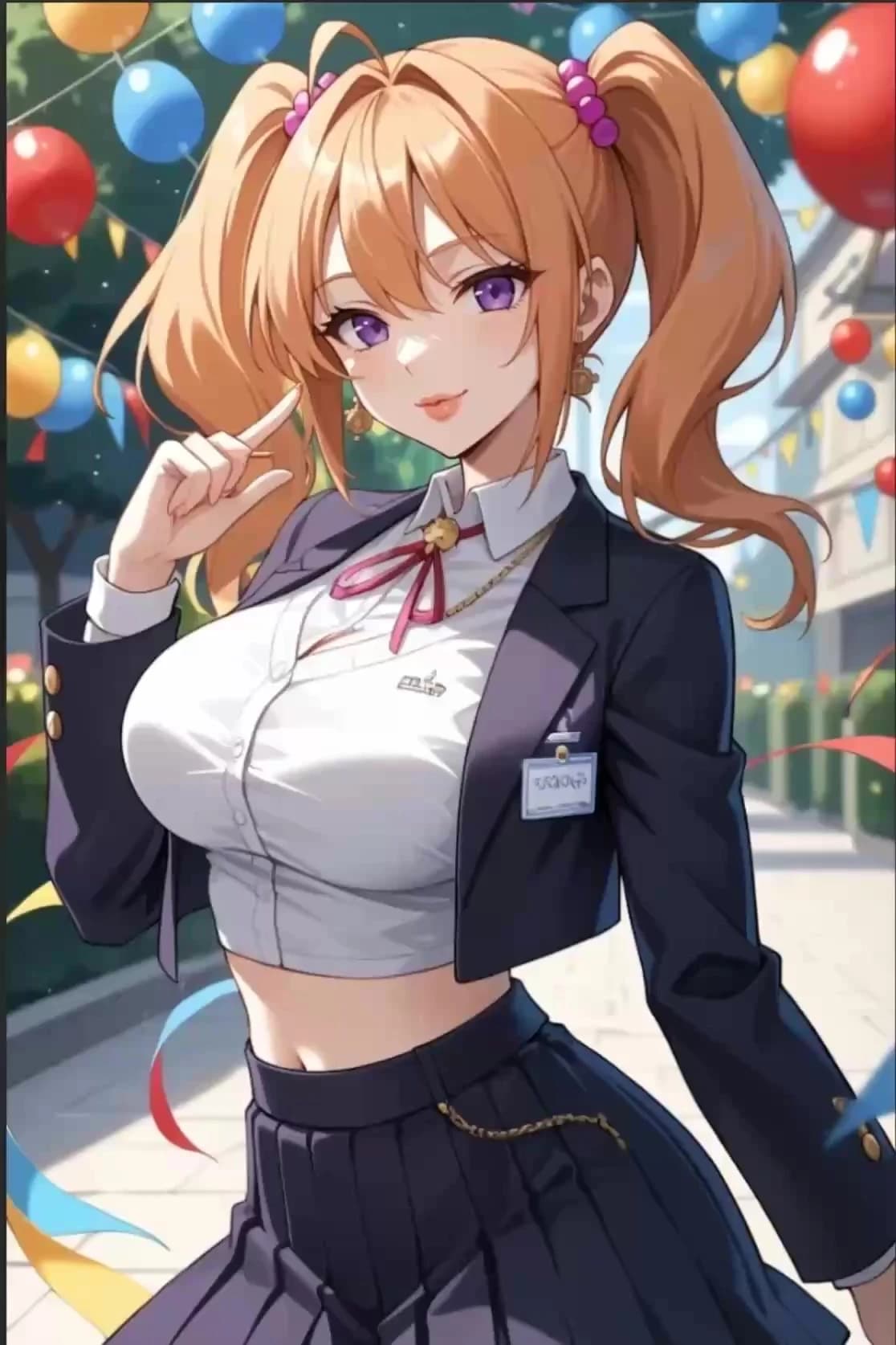 Adult anime character AI artwork example