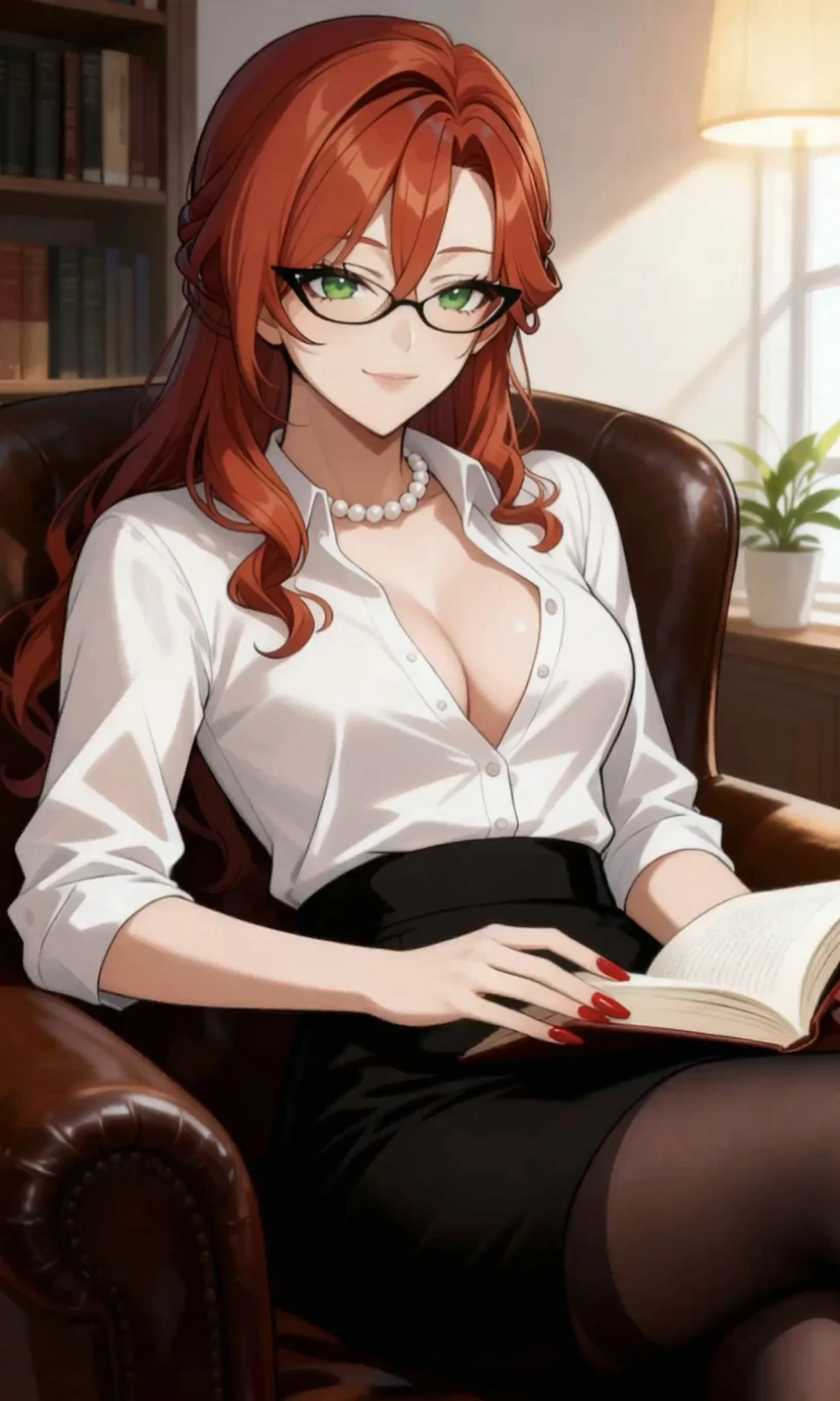 Anime girl AI art example