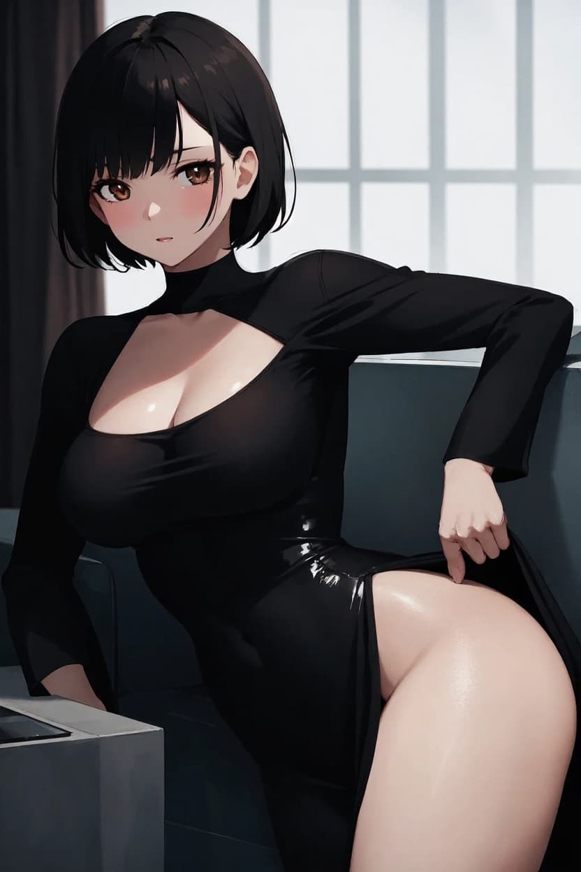 Anime girl AI art example